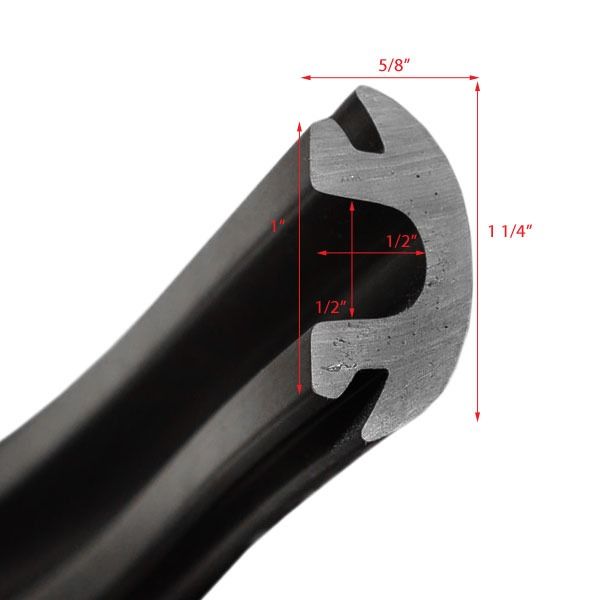 Rigid Boat Dock Rail Rubbing Strakes Made of Eco-Friendly Vinyl and Stainless Steel