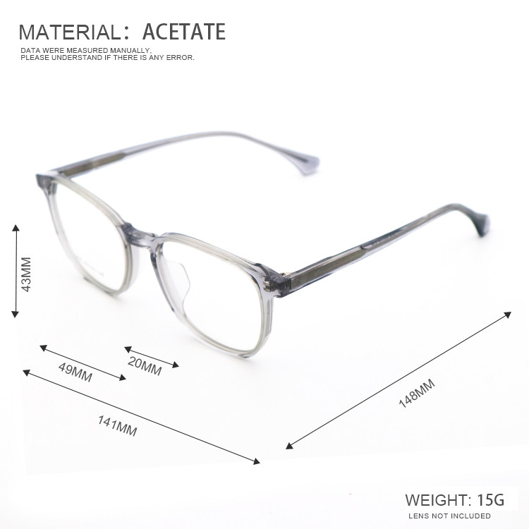Unique Retro Literature And Art Acetate Glasses Frame MR 808