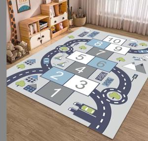 Quality Cartoon Track Traffic Map Carpets For Living Room Floor, Children Playroom Rug wholesale