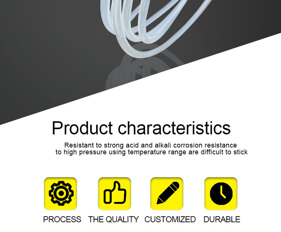Soft Flexible PTFE Tube Pump Tubing Fitting Extruded Graphite Filled Corrugated Pipe