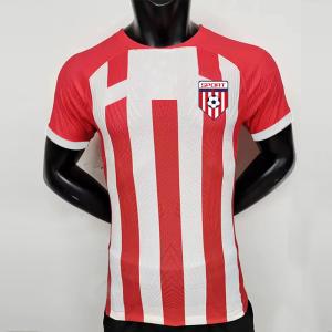 Quality Custom Quick Dry Red Retro Soccer Jersey Team Training Wear Football Kits wholesale