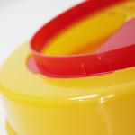 Medical Sharps Disposal Container Waterproof Round PVC Plastic Box Sharps