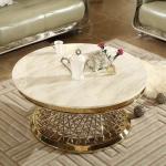 304 Stainless Steel Hotel Coffee Table Modern Luxury Round Coffee Table