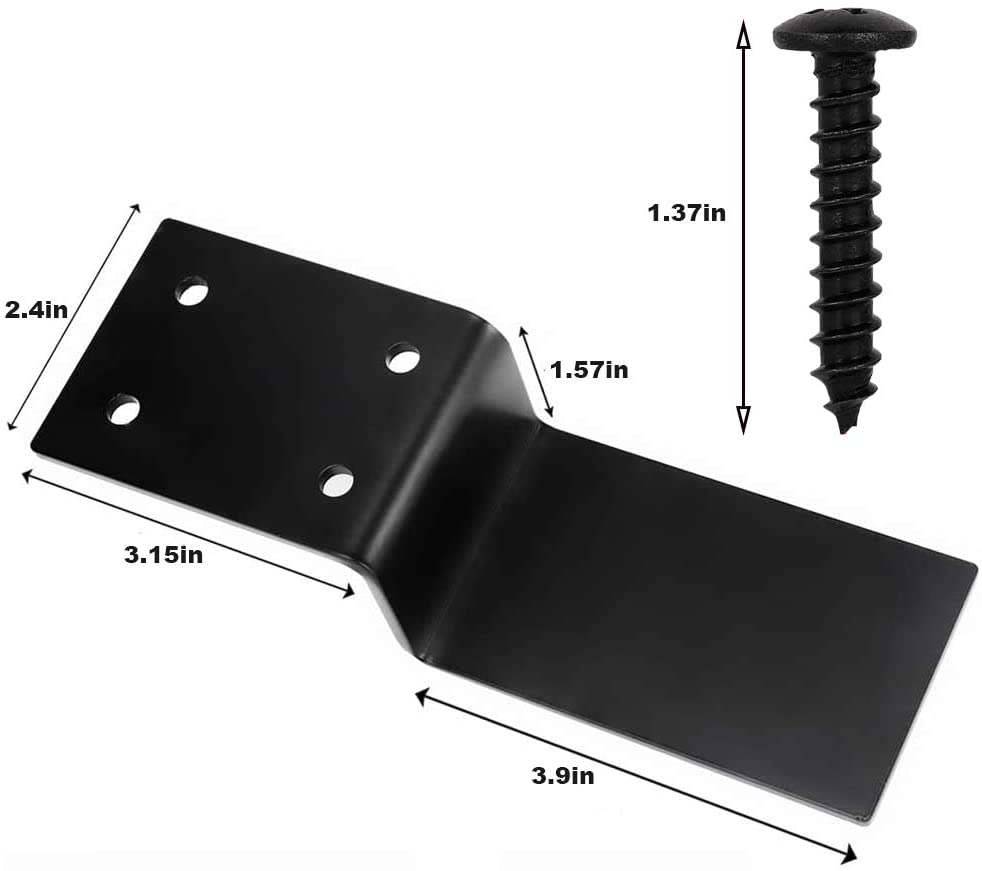 Strengthen Your Door with Z-Shape Black Security Lock Brackets Heavy Duty Design