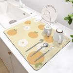 Rectangle Dish Drying Mat Sustainable Microfiber and Diatomite Kitchen Mat at a