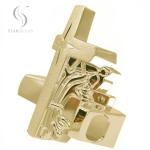 18K Light Gold ABS Plastic Coffin Corner Coffin Ornament Funeral Interment 12#