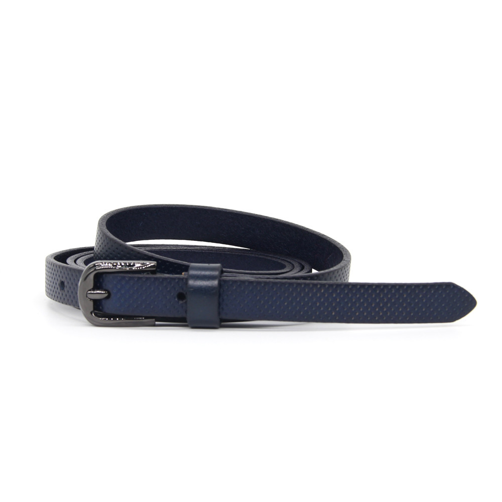 Black 120cm Women'S Fashion Leather Belts With Embossed Spots