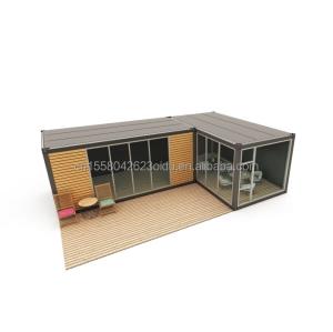 Quality Customized Color Eco-Friendly Living Solution Prefab Steel Houses Combined with 20ft or 40ft Options and Container Houses wholesale