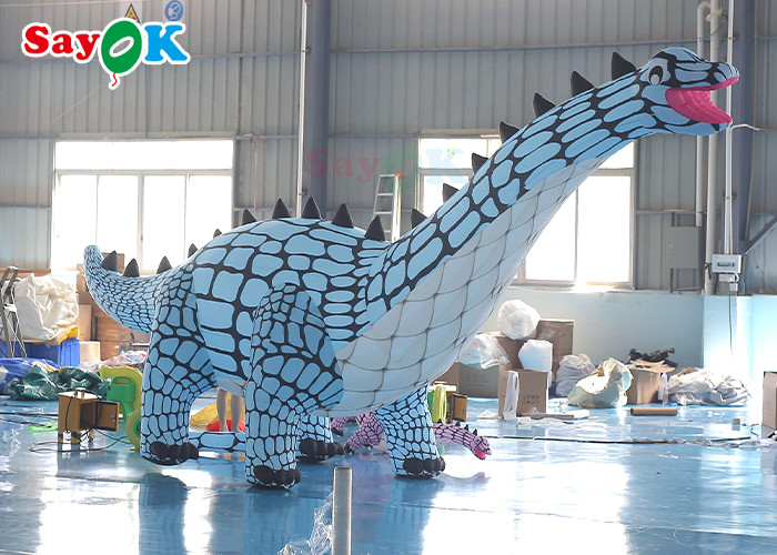 Giant Attractive Green Inflatable Dinosaur Model Advertising In Party Events