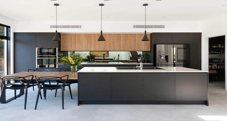 Wholesales Customized Ral Color Chart Wood Veneer Kitchen Cabinet for Modern Design