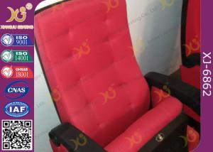 Quality Molded PU Foam Plastic back Steel Tube Legs Stadium Theater Seating With Red wholesale