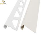 Quad Round White Aluminium Tile Trim 10mm Size 2.5 Meters Length