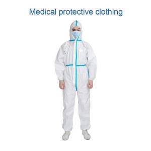 Quality Non Toxic Breathable Disposable Coveralls , Hospital Medical Protective Suit wholesale
