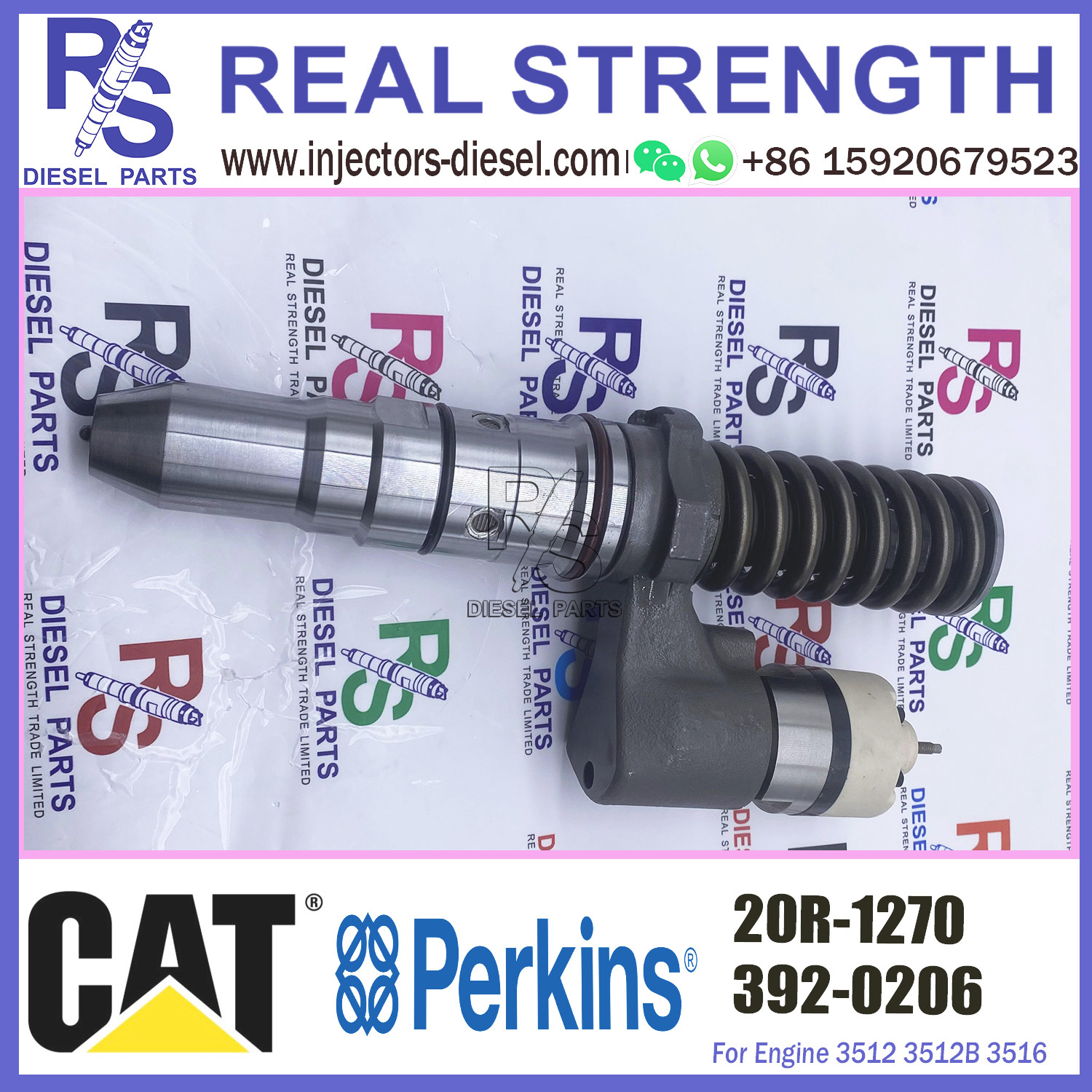 Diesel Fuel Injector 392-0206 20R-1270 For CAT Engine industrial 3508 3508B 3512 3512B 3512C 3516B