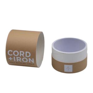 Quality Dia 102mm*158mm Kraft Tube Box Luxury Candle Packaging Boxes Rolled Edge wholesale