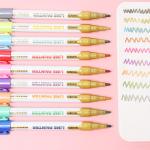 Double line outline pen 9 colors marker highlighter color marker fluorescence