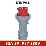 Three Phase 63A 380V IP67 Industrial Plugs Waterproof IEC Standard