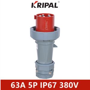 Quality Three Phase 63A 380V IP67 Industrial Plugs Waterproof IEC Standard wholesale