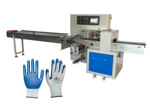 Quality Waterproof Gloves Packing Machine , PLC Controller Flow Wrap Packing Machine wholesale