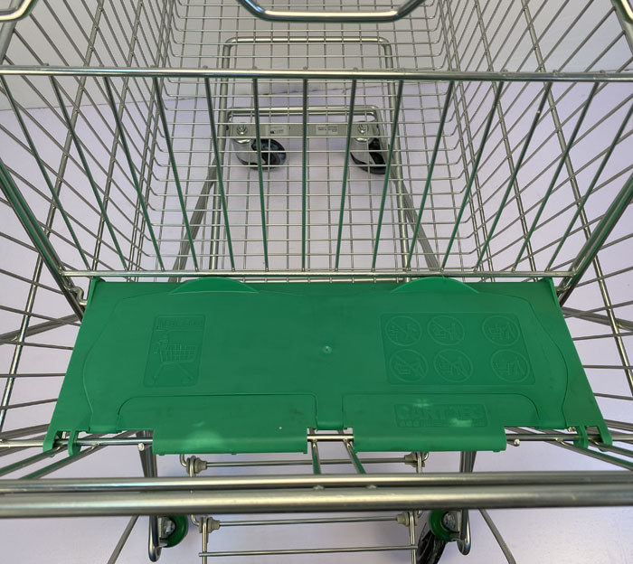 Metal General 180L Store Shopping Cart CE Certificate Foldable Steel Shopping Cart