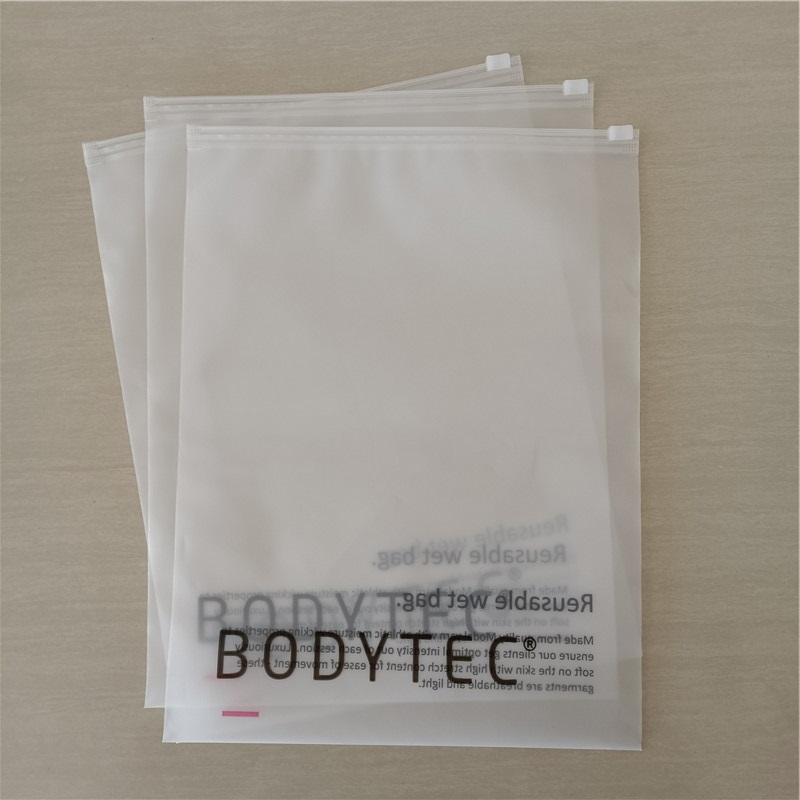 Custom Logo PET/PE CPP Zip Lock Pouch Packaging for Frosted Cosmetics and Swimwear