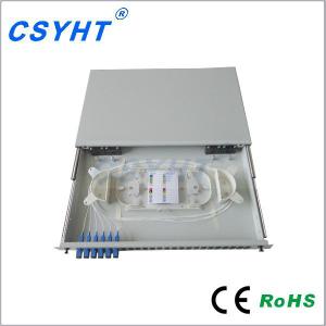 Quality Cold Roll Steel Material Fiber Optic Patch Panel 19 Inch 24 Fibers Light Weight wholesale