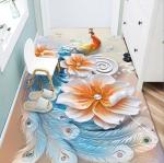 Peacock Pattern Household Bedroom Living Room Floor Carpet Special Style