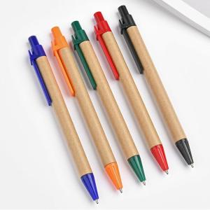 Quality Kraft Paper Creative Ball Pen Eco Friendly Recyclable Customized Ball Point Pens wholesale