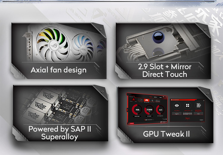 Computer Desktop Graphics Card ROG-STRIX-RTX3070-O8G-WHITE HDMI Outputs