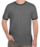 Men Long Line Round Neck Short Sleeve 180gsm Blank T Shirts Smart Casual