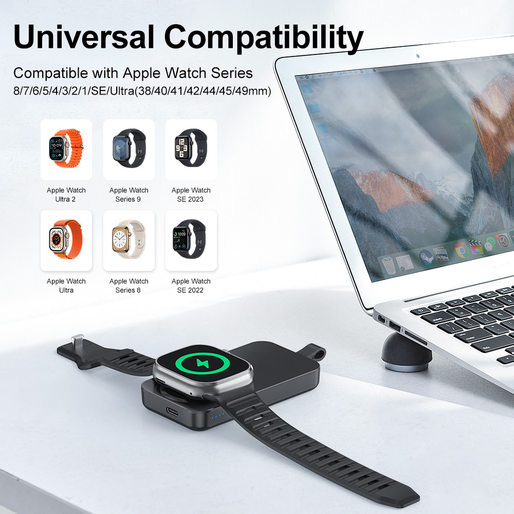 IWatch Series Compatible 2500mAh Wireless Charger with LED Indicator