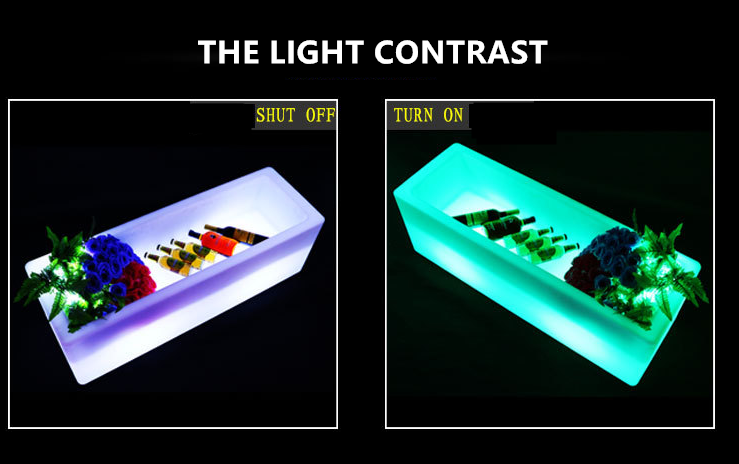 Rechargeable Led Light Furniture Flashing Ice Cooler Large For Night Club