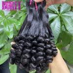 Brazilian Virgin Human Hair , Weft Super Double Drawn Hair Extensions Funmi Rose