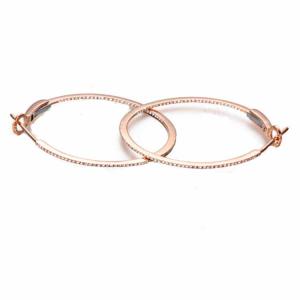 Quality 18K Rose Gold 0.33 carat Diamonds Hoop Earrings for Women Gift (GDE017) wholesale