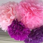 Hot sale Tissue Paper Pom Pom/Colorful Paper flower
