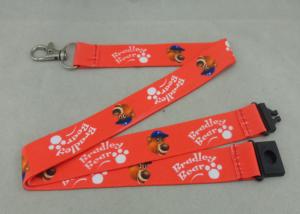 Quality Heat Transfer Promotional Lanyards Shot Straps Red Printed Lanyards wholesale