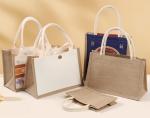 Personalised Burlap Tote Jute Bags Custom Printing Christmas With Handles