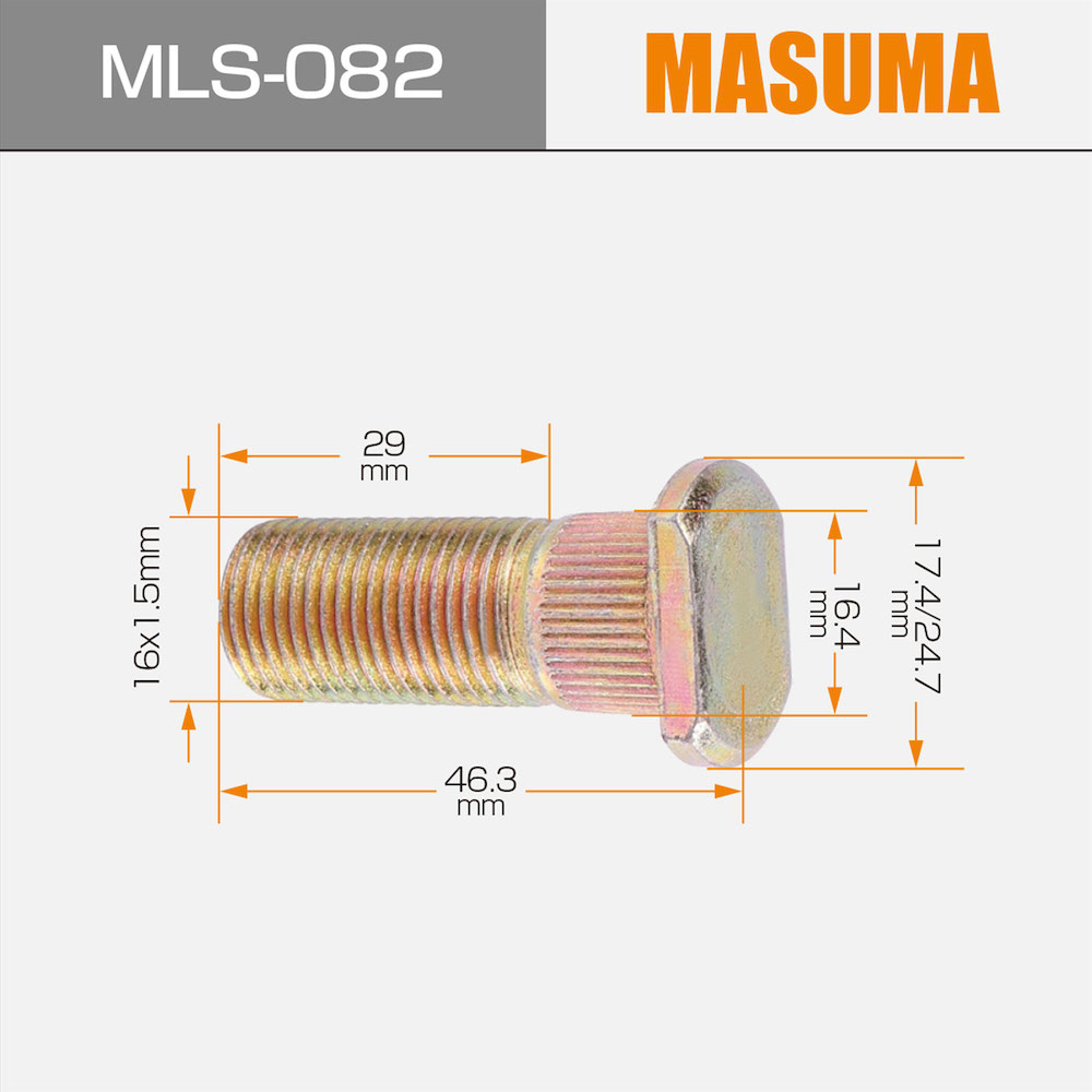 ZINC Finish MLS-082 MASUMA Vehicles Accessories brass bolt MB161935 Wheel nut ACV40N