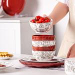 Business Gifts Floral Porcelain Ceramics Salad Bowl Set of 4 Sustainable and