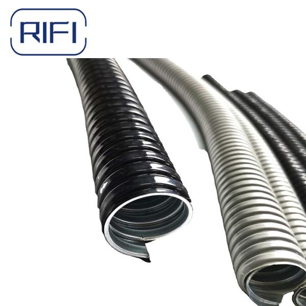 Black Orange Grey PVC Flexible Conduit Electrical Galvanized Steel Flexible Pipe