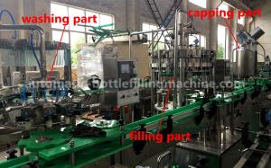 Quality Energy Drink Glass Bottle Filling Machine 220V / 380V Voltage For Small Scale Beverage Factory wholesale