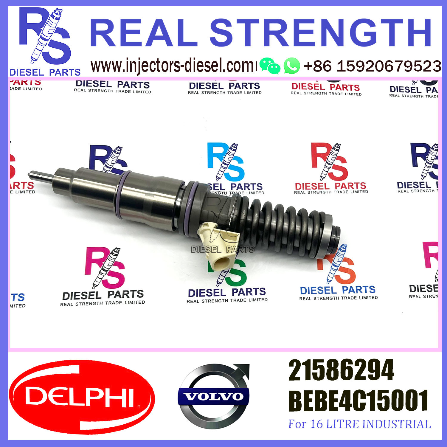 DELPHI 2pin injector 21586294 BEBE4C15001 Diesel pump Injector V-O-L-V BEBE4C15001 E1 for OLVO 9.0 LITRE TRUCK