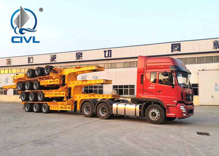 Flatbed Container Multi Axles Semi Trailer Trucks