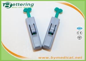 Quality 23G Green Colour Automatic Button Type Safety Blood Lancet Sterile Blood Sample Needle Asepsis Blood Collector wholesale