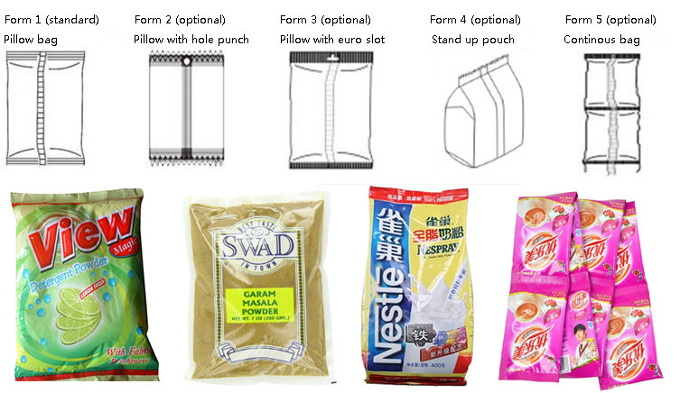 304SS Food Grade Vertical Form Fill Seal Packaging Machine Fully Automatic