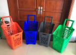 Multipurpose Supermarket Shopping Basket Drawstring Pulley Plastic Shopping