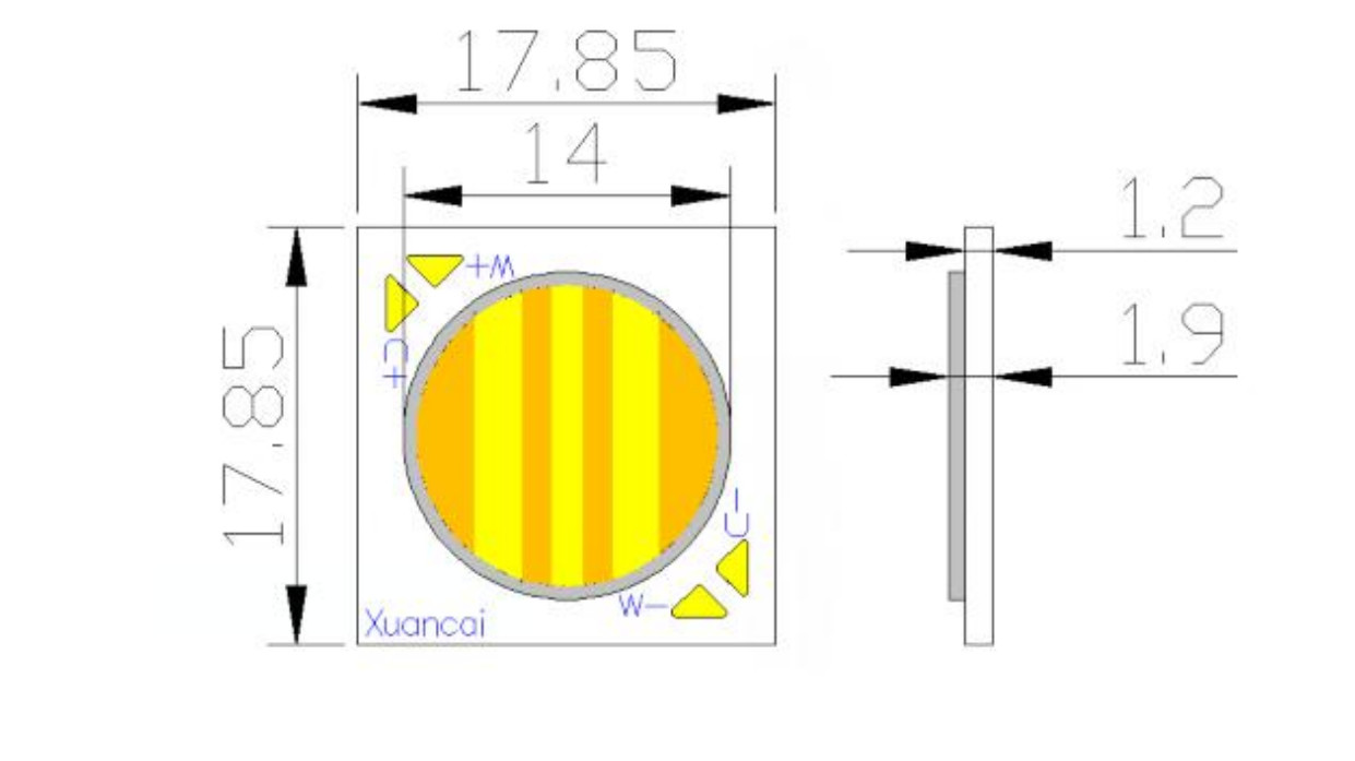 2700k 6000k 18w 120lm Tunable Dimmable Csp Led Chips