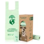 Eco Friendly Biodegradable Die Cut Dog Poop Waste Bags Custom Printed Blue