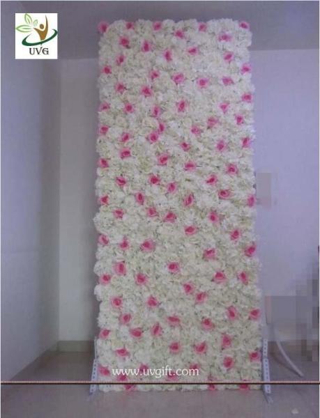 UVG 8ft white photography backdrops in silk wedding flower wall for event stage