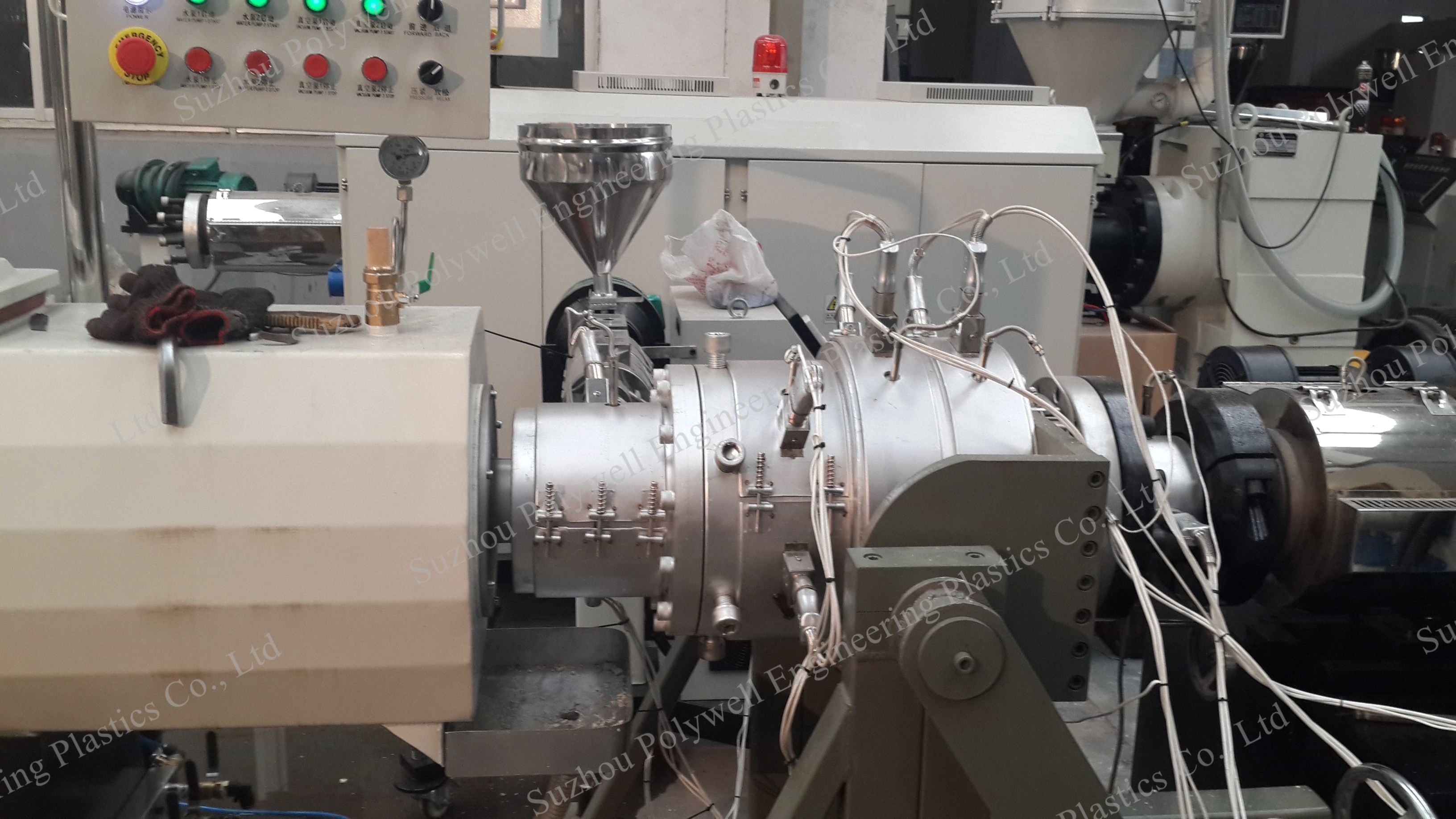Plastic Twin Screw PVC Extruder Pipe Production Extrusion Making Machine
